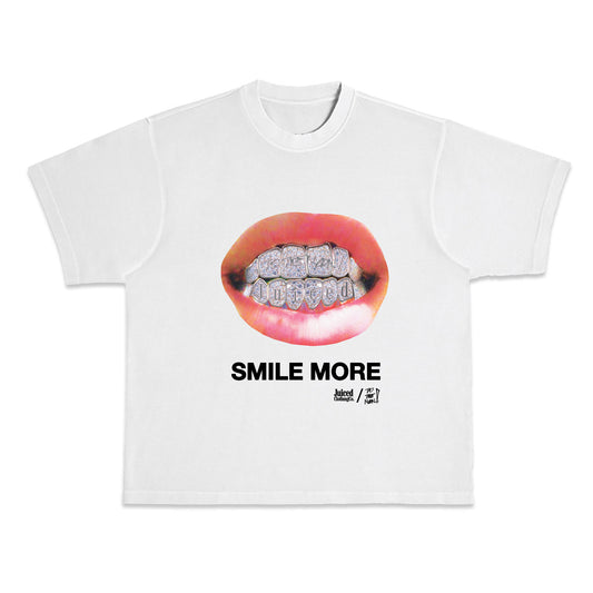 JUICED x TTM SMILE MORE TEE - STONE GREY