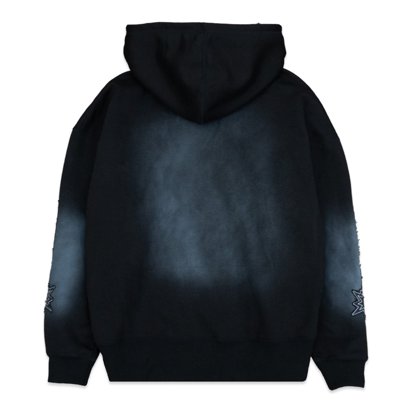 BLACK SUN-FADED ZIPUP HOODIE