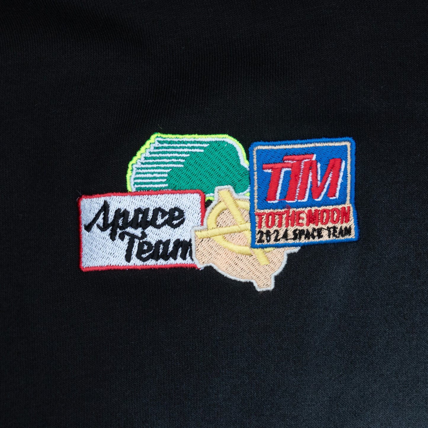 BLACK SUN-FADED ZIPUP HOODIE