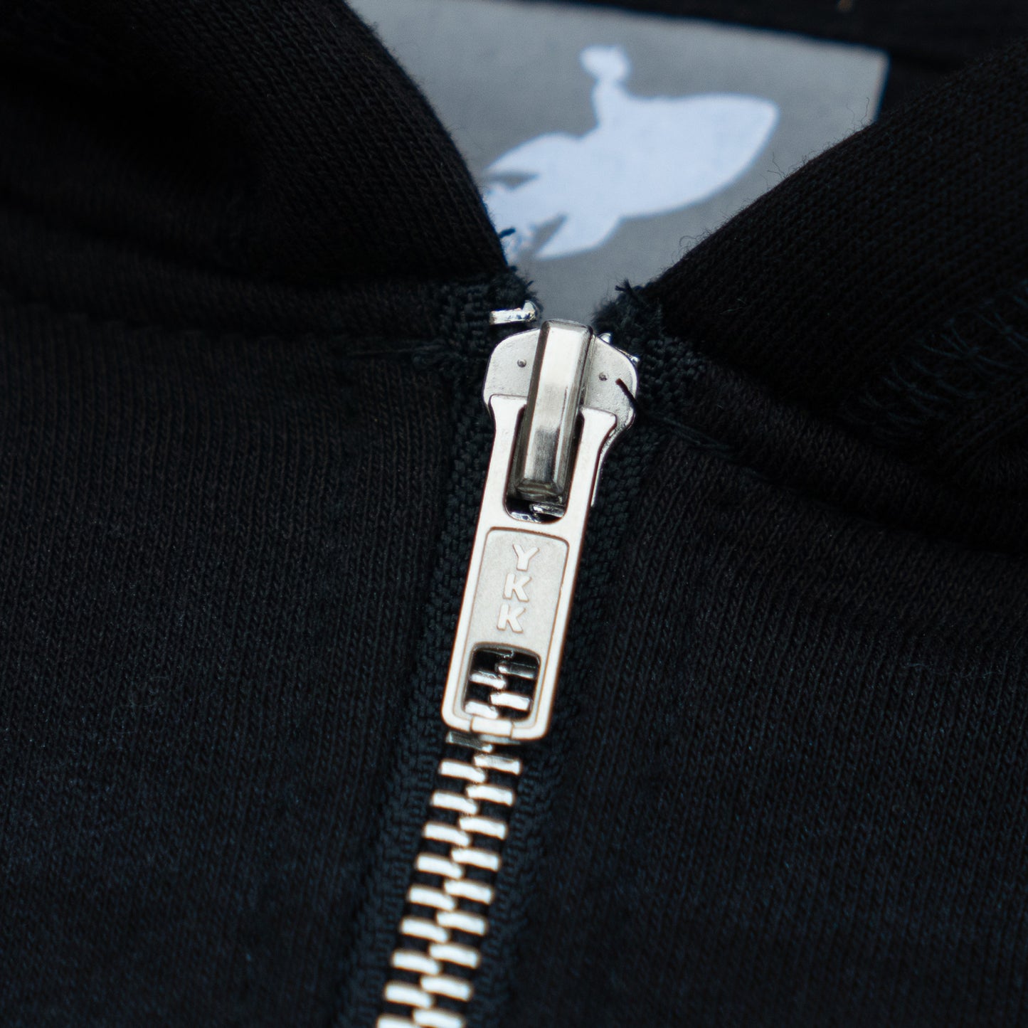 BLACK SUN-FADED ZIPUP HOODIE