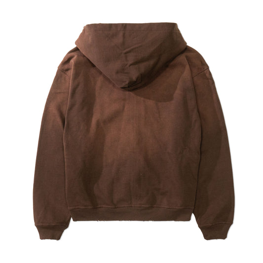 MOCHA POTASSIUM FADED ZIP HOODIE