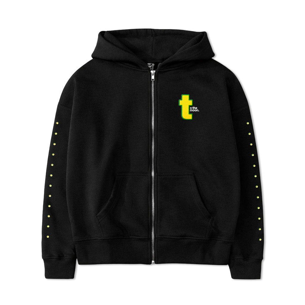 BLACK CRYSTAL ZIP UP