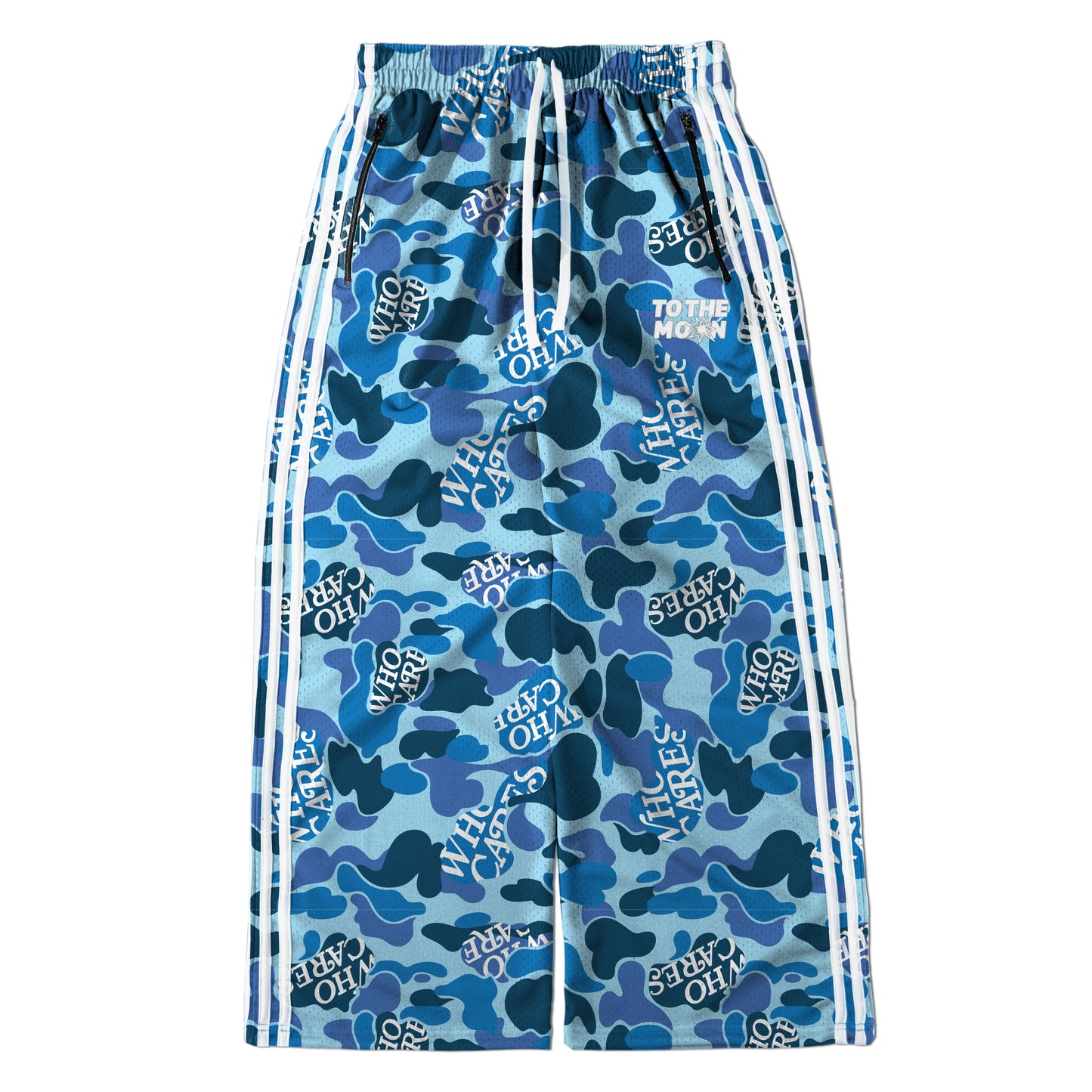 WCxTTM BLUE CAMO WIDE LEG TRACK PANTS *SAMPLE*
