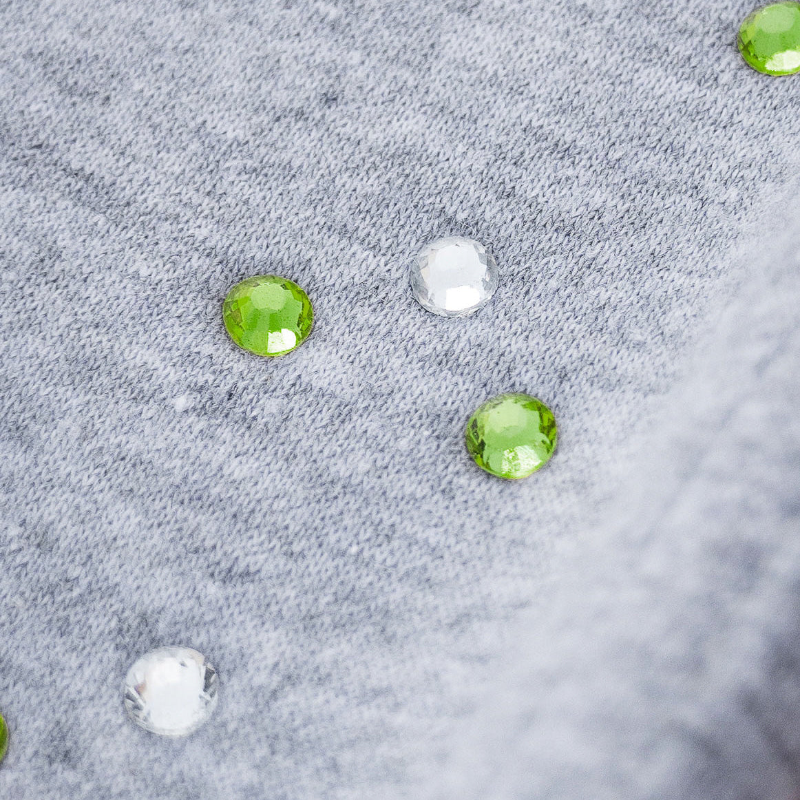 GREY WIDE LEG CRYSTAL SWEATS