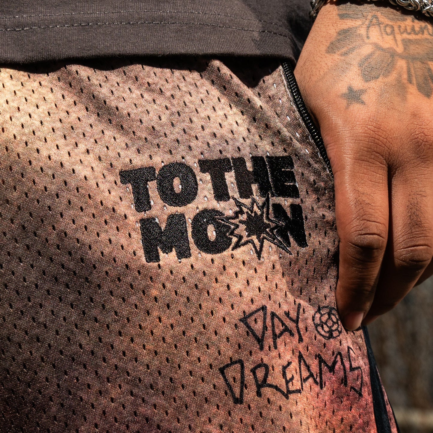 "GRAFFITI" WIDE LEG TRACK PANTS