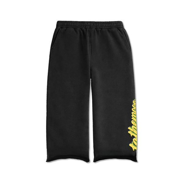 "SCRIPT" 3/4 CUT OFF SWEATS