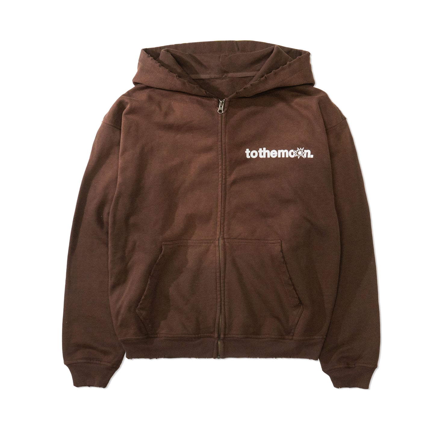 MOCHA POTASSIUM FADED ZIP HOODIE