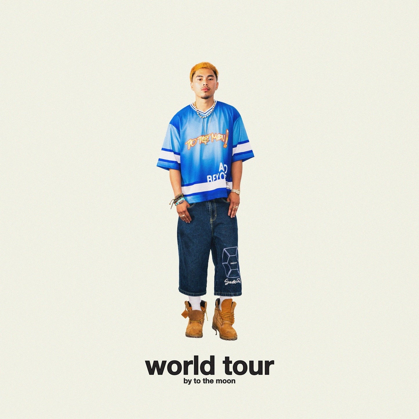 TO THE MOON "WORLD TOUR" HOCKEY JERSEY - FADED COBALT BLUE