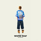 TO THE MOON "WORLD TOUR" HOCKEY JERSEY - FADED COBALT BLUE