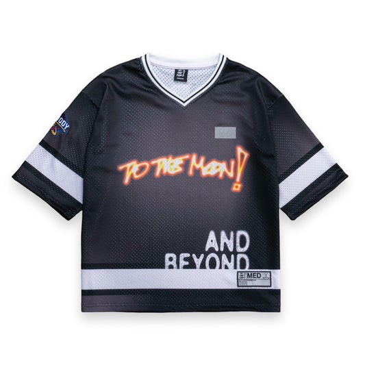 TO THE MOON x SAVS "WORLD TOUR" HOCKEY JERSEY - FADED BLACK