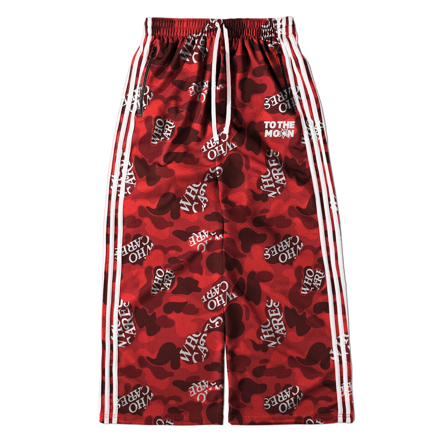 WCxTTM RED CAMO WIDE LEG TRACK PANTS