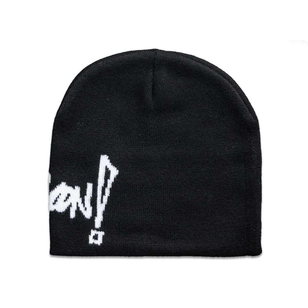 TO THE MOON "SCRIPT" SKULLY BEANIE - BLACK