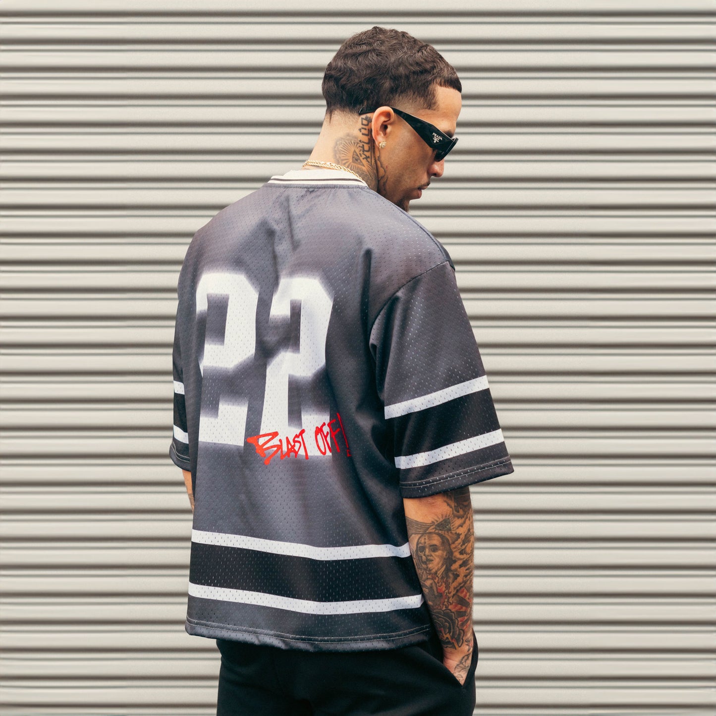 TO THE MOON "STREET HOCKEY" JERSEY - FADED BLACK