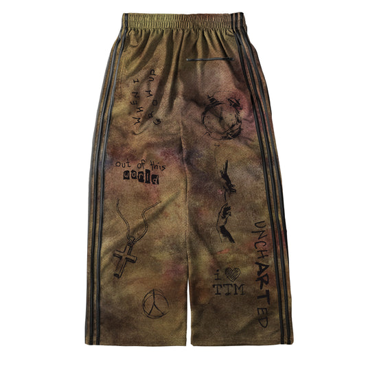 "GRAFFITI" WIDE LEG TRACK PANTS