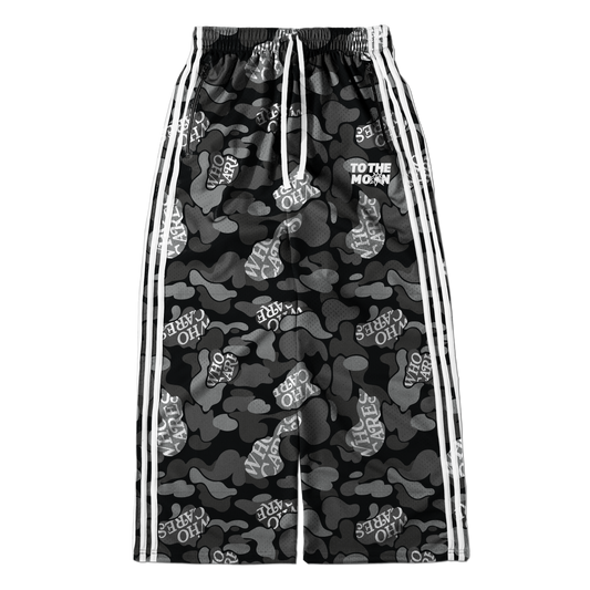 WCxTTM BLACK CAMO WIDE LEG TRACK PANTS