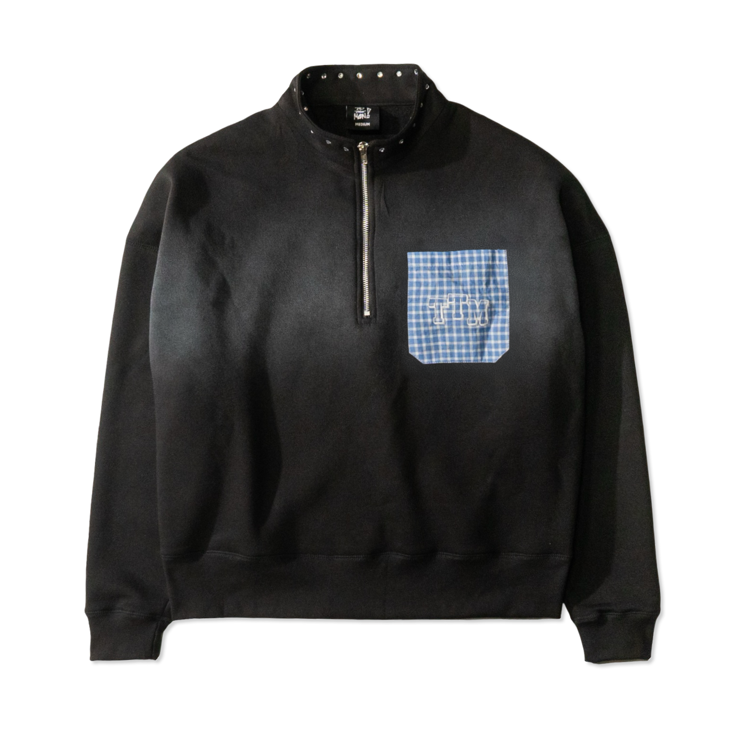 CRYSTAL PLAID QUARTER ZIP