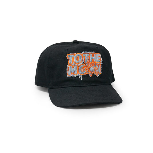 TO THE MOON "STOLEN DENIM" CANVAS SNAPBACKS - BLACK