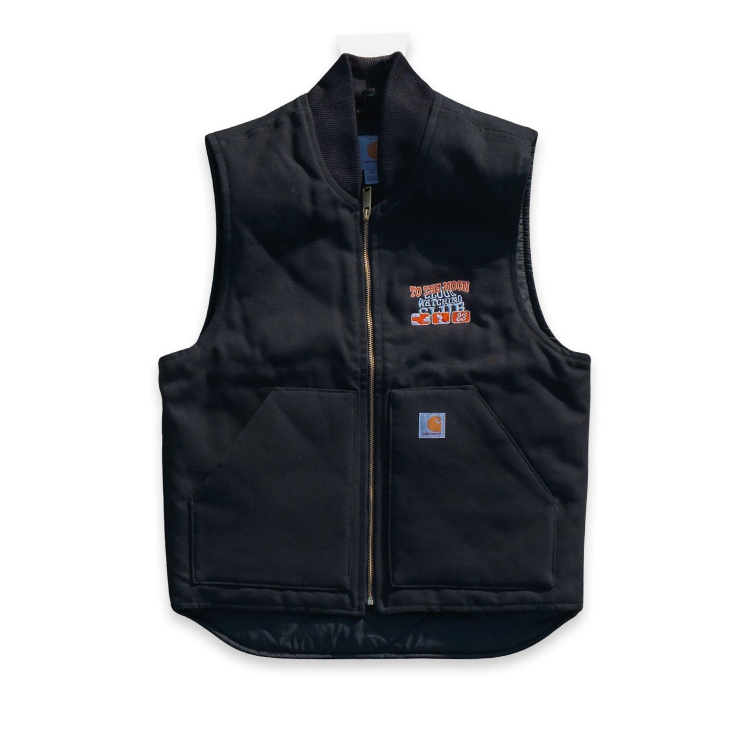 TO THE MOON 'CLOUD WATCHING CLUB' CARHARTT VEST - BLACK