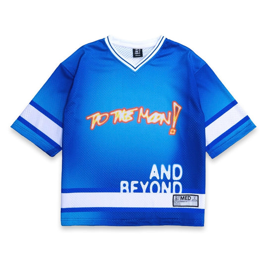 TO THE MOON "WORLD TOUR" HOCKEY JERSEY - FADED COBALT BLUE