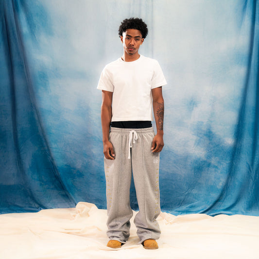 WIDE LEG CRYSTAL SWEATS