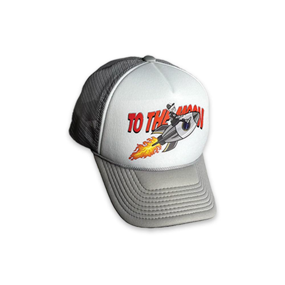 TO THE MOON 'WORKING TO THE BONE' TRUCKER HAT - GREY/WHITE