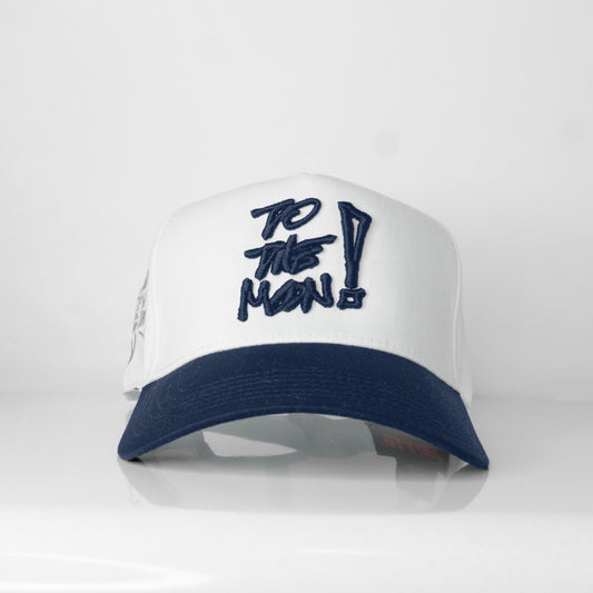 TO THE MOON - 'SCRIPT' SNAPBACK - WHITE/NAVY