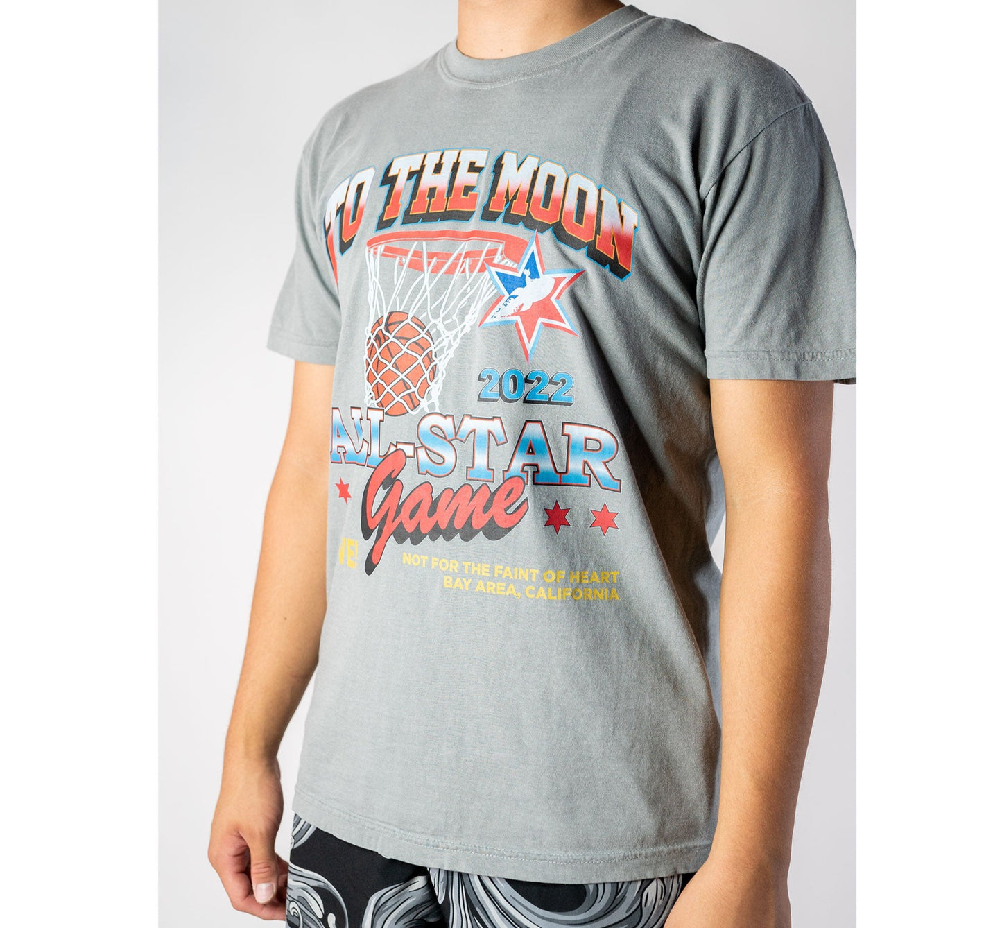 TO THE MOON ALL-STAR TEE - GREY